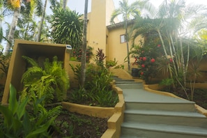 Stairway leading to house