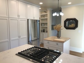 New classic white kitchen - vintage inspired, modern conveniences. 