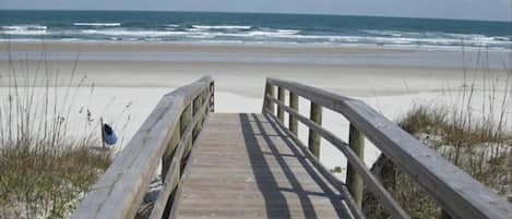 Private gated boardwalk to beach