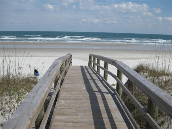 Private gated boardwalk to beach