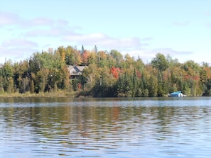 View of home and pier from lake