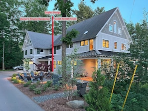 Exterior North Side with Guest Fire Pit and Grill