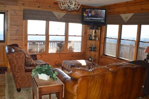 Living Room offers comfortable seating and spectacular views.