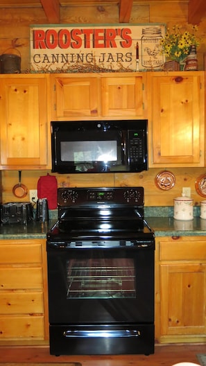 New glass top stove and microwave as of January 2017.