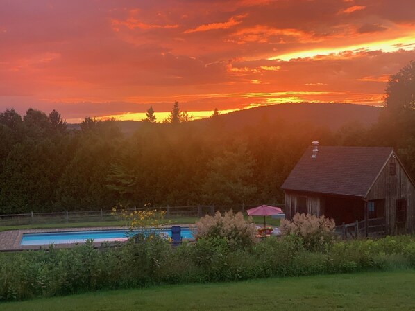 sunset at night after a rain