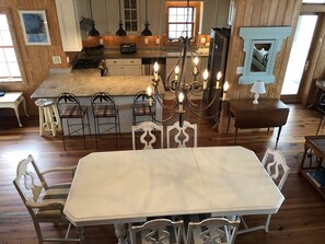 Dining area and kitchen