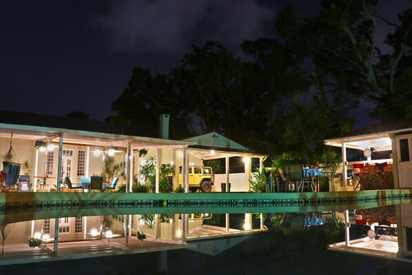 Pool with view of Bar/BBQ area and Huge Patio