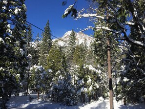 View of the majestic Sierra Buttes from front deck and dining room