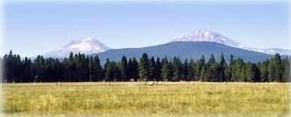 View of the Three Sisters from the deck and living room!