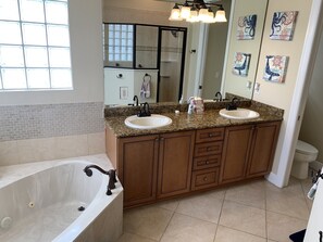 3rd Floor Master bathroom. Soaking tub & multi-jet shower