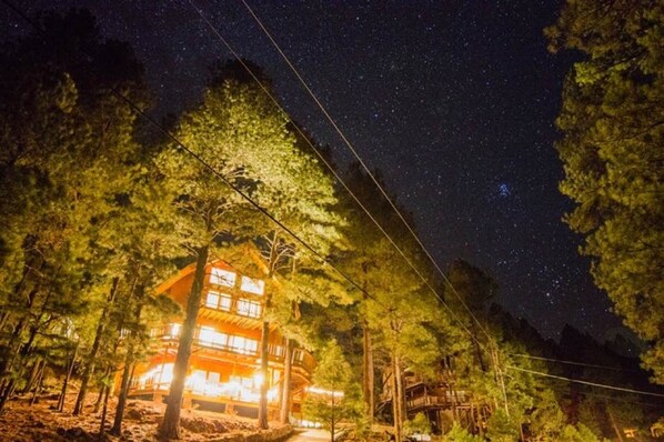 View from the street at night!!! Best star gazing from multiple patios! 