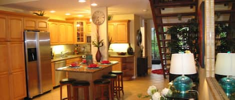 Full modern kitchen with stainless steel 