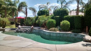 40 Ft. Length Pebble Deck Pool & Spa