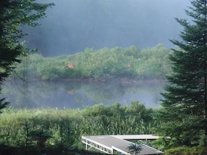 Private dock on the Moose River. Kayak and canoe on this peaceful river.