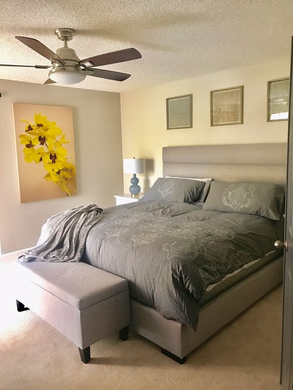 Master bedroom with king size bed