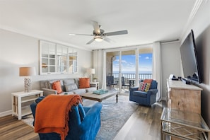 Living Room with Ocean Views at 2403 Island Club