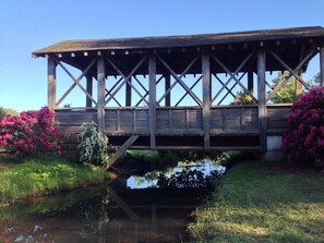 42ft. Covered bridge on premises. 
