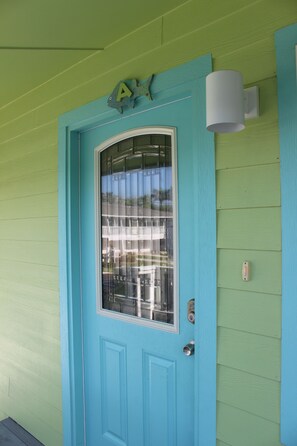 Unit A entrance includes a Keyless entry system