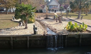 Waterfall into the creek.