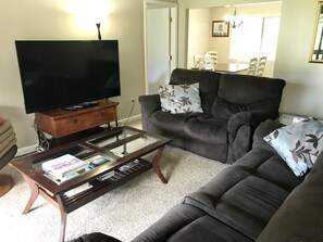 Reclining Couch with 55 Inch TV, Upgraded Chaneels 