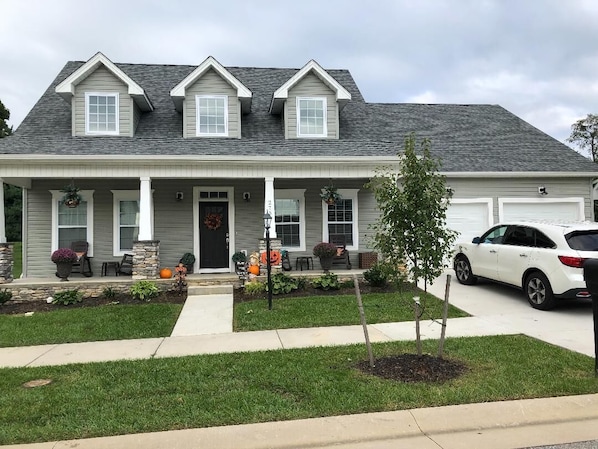 Large front porch with rockers