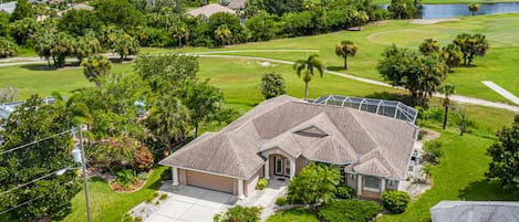 Aerial view of villa