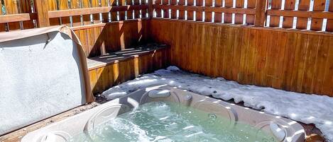 Incredible hot tub that is very private