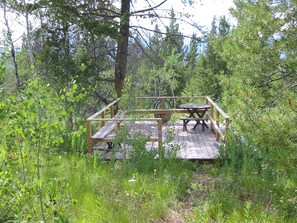 Deck for morning coffee or afternoon reading in the shade