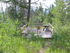 Deck for morning coffee or afternoon reading in the shade