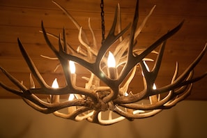 Let's face it.  It's not a mountain chalet without an antler chandelier.