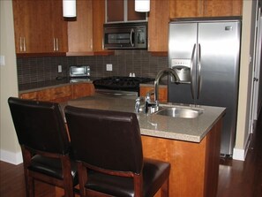 Kitchen with essential appliances