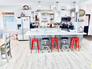 View into kitchen