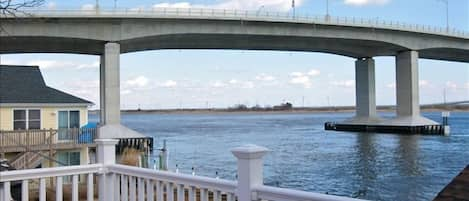 Views from the Overlook Cottage Balcony facing Sandy Hook and the NYC Skyline