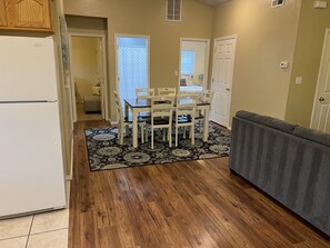 Looking at dining area from kitchen