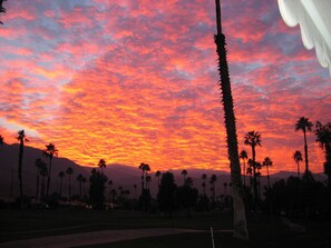 Sunset view from the patio.