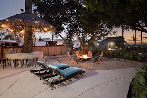 Sunset views with palapa and firepit