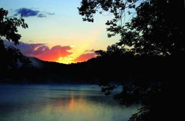 Sunrise View from the back deck. What a great way to start the day!