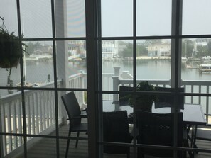 Sliders to bay side deck
