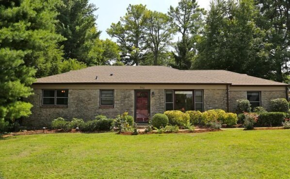 Stone Cottage is located in a quiet residential neighborhood