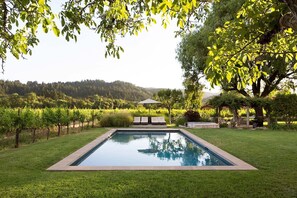 18X36 Solar heated pool with locking cover.  2 shallow ends, sun all day