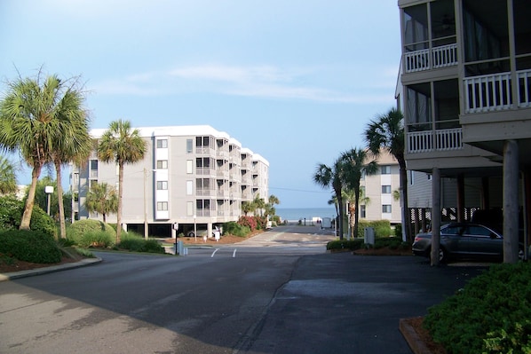 view to the beach