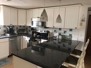 Wide granite counter