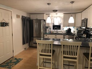 Side door from deck into kitchen