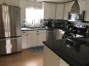 Stainless steel kitchen appliances