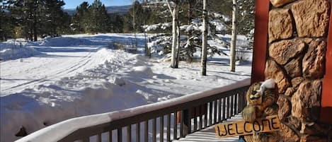 crisp mountain air from the front porch