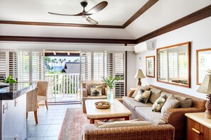 Living room to partial ocean view.