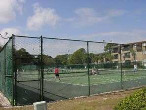 Ten lighted tennis courts