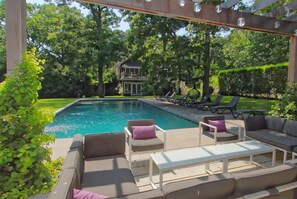 Pool with view of Main House
