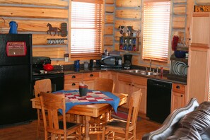 Fully functioning kitchen. All you need to bring is the food.