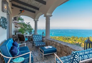The Veranda off the Living Area, with The One & Only Resort below.